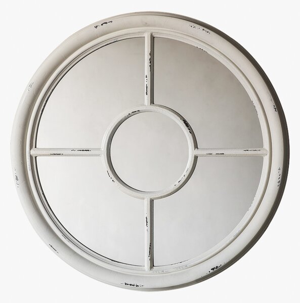 Lookout Round Mirror in White
