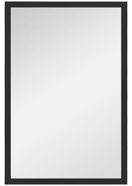 HOMCOM Wall Bathroom Mirror, 60 x 40 cm Wall-Mounted Mirror for Living Room, Bedroom, Hallway, Black Aosom UK