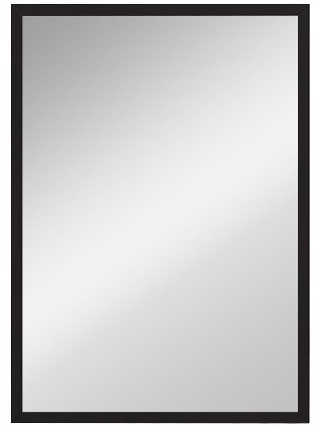 HOMCOM Wall Bathroom Mirror, 70 x 50 cm Wall-Mounted Mirror for Living Room, Bedroom, Hallway, Black Aosom UK