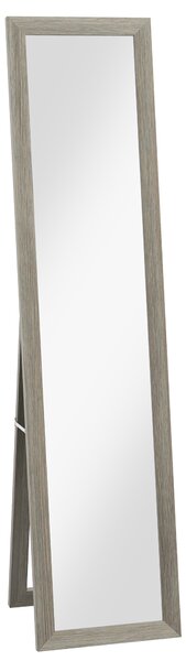 HOMCOM Full Length Mirror, 37 x 157 cm, Hanging or Freestanding, Rectangular Full Body Mirror for Living Room, Bedroom, Grey