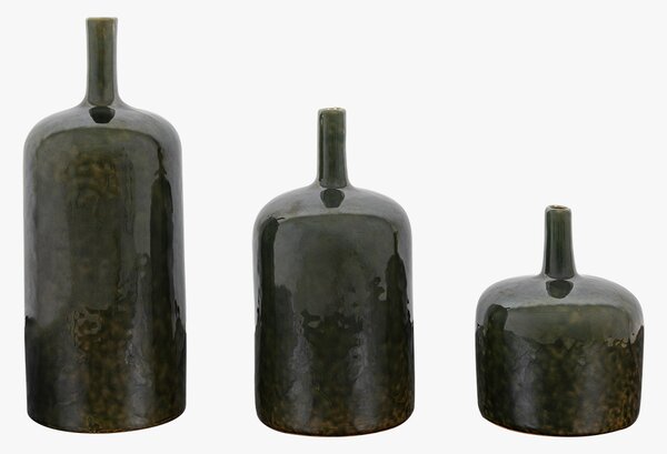 Orion Vases, Set of 3 in Green