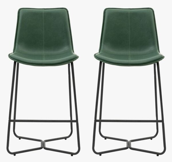 Weyburn Green Bar Stool, Set of 2