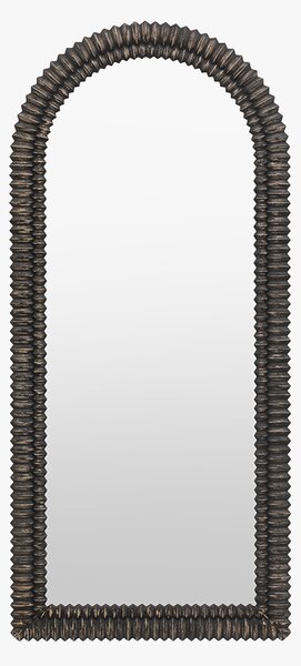 Groove Leaner Mirror in Black Wash