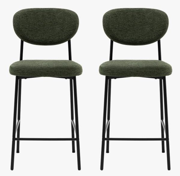 Kalmar Stool in Green, Set of 2