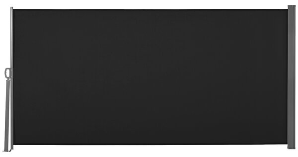 Outsunny Retractable Side Awning, Screen Fence for Patio Garden, Wall Balcony Screening Panel, Outdoor Privacy Divider, 3x1.6M, Black