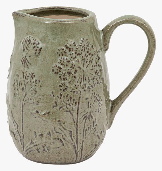 Springdale Embossed Ceramic Jug in Sage