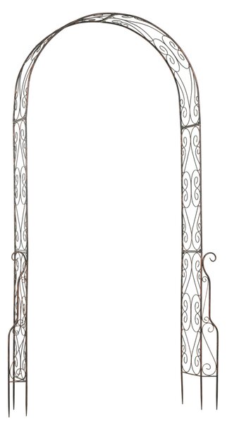 Outsunny Metal Decorative Garden Rose Arch Arbour Trellis for Climbing Plants Support Archway Wedding Gate 120L x 30W x 226H (cm)