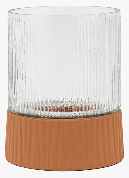 Kaia Hurricane Lantern in Parchment, Medium