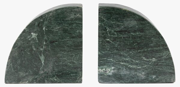 Verona Marble Bookends in Green, Set of 2