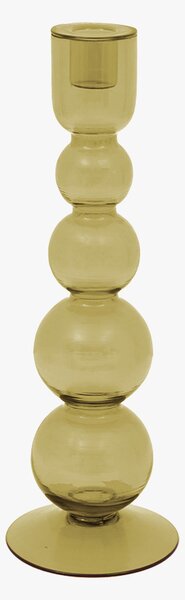 Lucia Glass Taper Candlestick in Olive