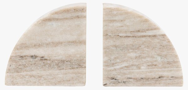 Verona Marble Bookends in Sandstone, Set of 2
