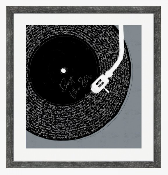 80s Vinyl Framed Wall Art
