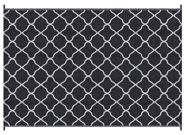 Outsunny Reversible Plastic Straw Outdoor Rug w/ Carry Bag & Ground Stakes, Ideal for Garden, RV, Picnic, Beach, Camping, 182x274cm Aosom UK