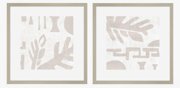 Abstract Shadows Framed Wall Art, Set of 2