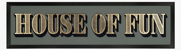 Retro House Of Fun Framed Wall Art