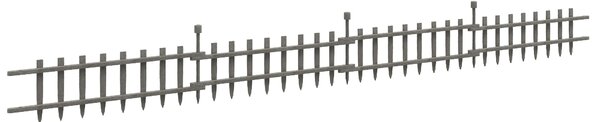 Outsunny 4PCs Wooden Garden Fencing Landscape Edging, Grey