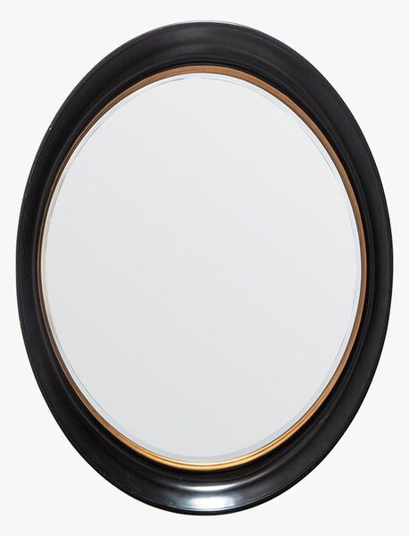 Elena Oval Wall Mirror in Black