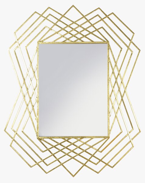 Magnus Rectangle Wall Mirror in Gold