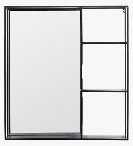 Top-Self Mirror Shelf in Black