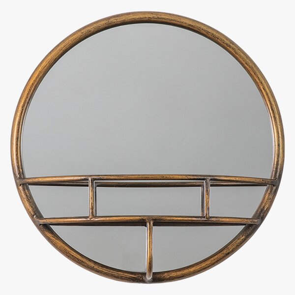 Morris Round Mirror in Bronze