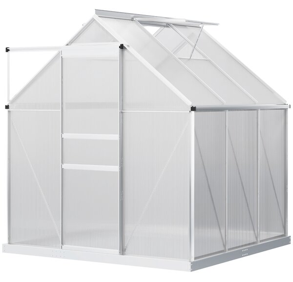 Outsunny 190 x 190cm Walk-In Polycarbonate Greenhouse