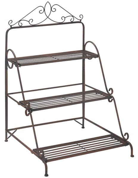Outsunny 3 Tier Stair Style Metal Plant Stand, Flower Pot Holder Display Shelf, Storage Organizer Rack for Indoor Outdoor Patio Balcony Aosom UK
