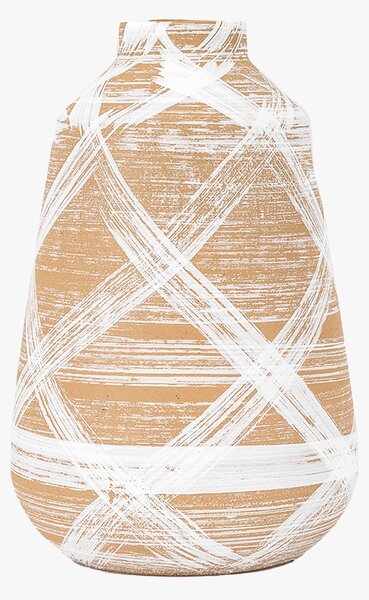 Brushstroke Vase in Brown & White - Large