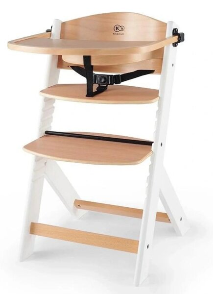 Kinderkraft Enock Wooden Highchair - Wooden White