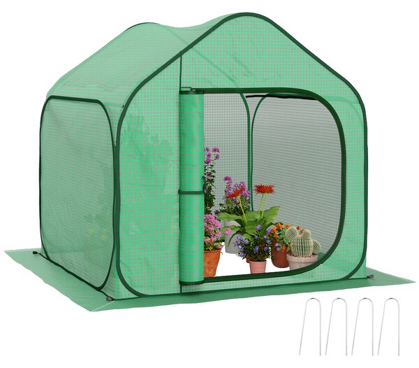 Outsunny 150 x 148cm Pop-Up Greenhouse - Green