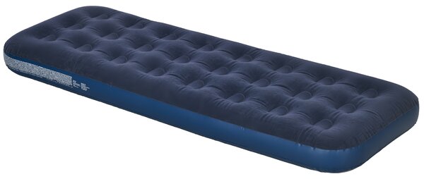 Outsunny Single Air Mattress with Hand Pump, Portable Air Bed with Flocked Surface, 191 x 73 x 22cm, Blue