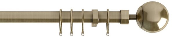 22-25mm Finesse Ball Pole Extendable Curtain Pole Antique Brass