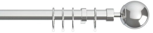 22-25mm Finesse Ball Pole Extendable Curtain Pole Chrome
