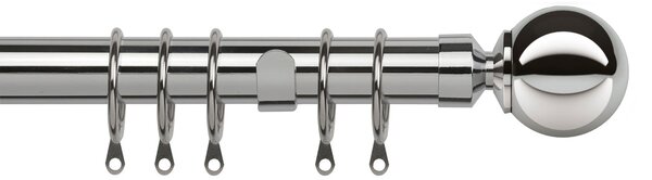 25-28mm Pristine Ball Pole Extendable Curtain Pole Chrome