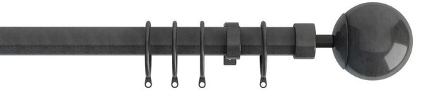 22-25mm Finesse Ball Pole Extendable Curtain Pole Gunmetal