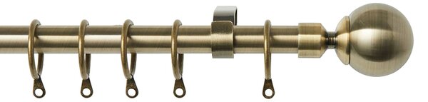 16-19mm Ball Pole Extendable Curtain Pole Antique Brass