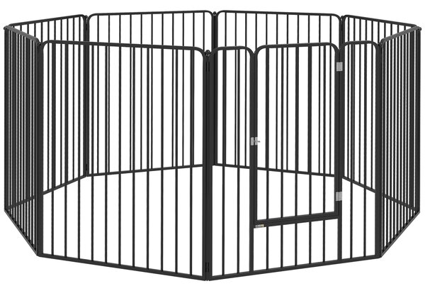 PawHut 8 Panels Heavy Duty Dog Pen, 100cm Height Pet Playpen for Indoor Outdoor, Small Medium Large Dogs Aosom UK