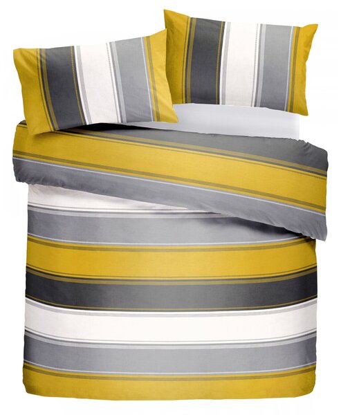 Betley Duvet Cover and Pillowcase Set Ochre Ochre (Yellow)