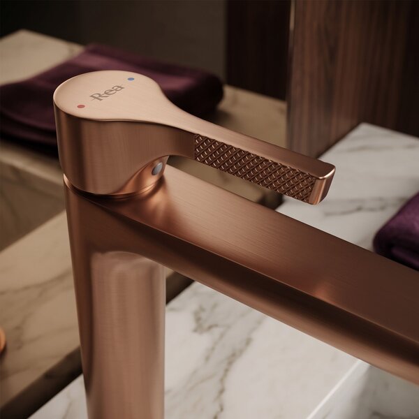 Bathroom faucet PREMIUM Rea Maxim Brush Copper High