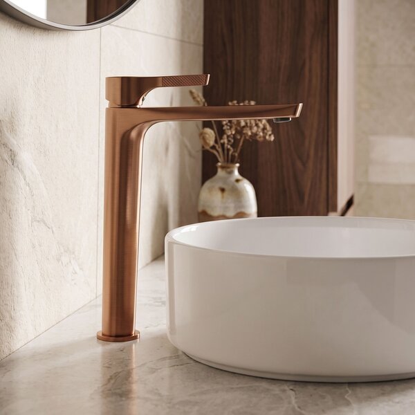 Bathroom faucet PREMIUM Rea Maxim Brush Copper High