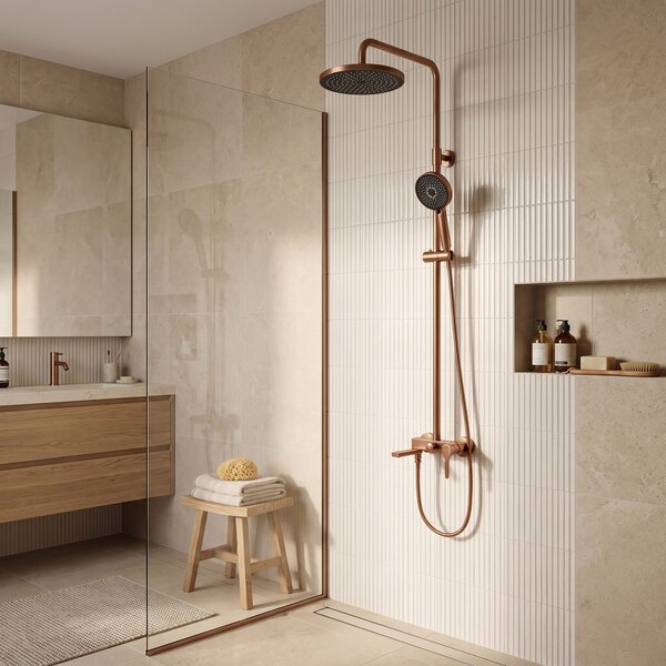 Shower set PREMIUM Rea Maxim Brush Copper