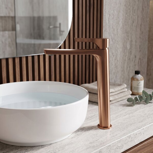 Bathroom faucet PREMIUM Rea Maxim Brush Copper High