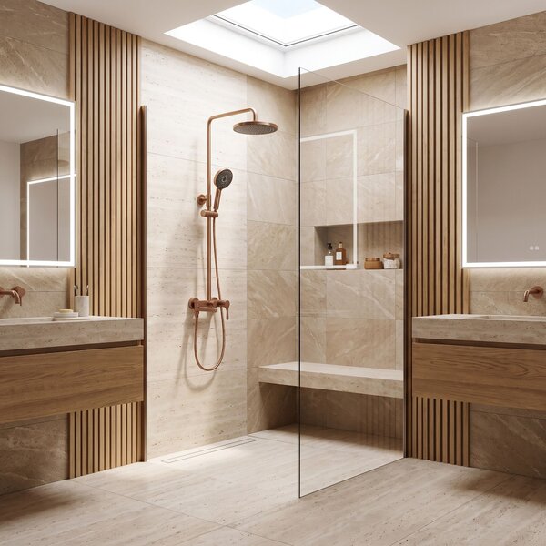 Shower set PREMIUM Rea Maxim Brush Copper