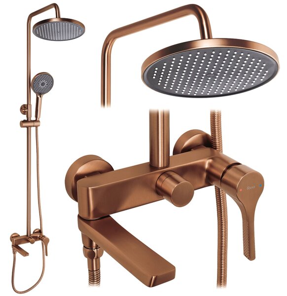 Shower set PREMIUM Rea Maxim Brush Copper