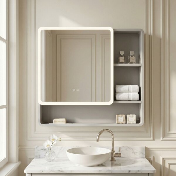 LED mirror cabinet M1016-70 70x65