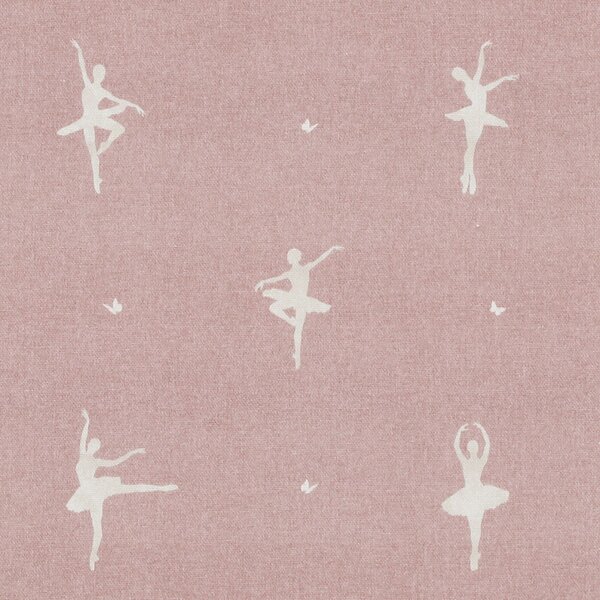 ANTE DECOR Ballerinas Printed Cotton Fabric Bubblegum
