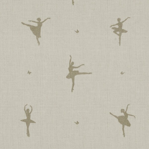 ANTE DECOR Ballerinas Printed Cotton Fabric Cream