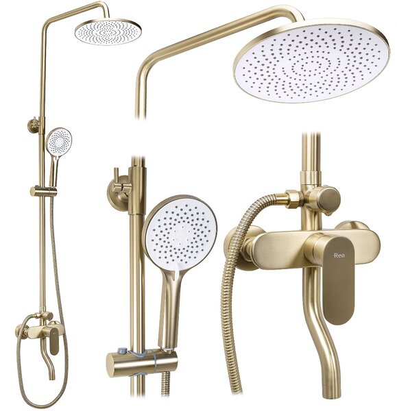 Shower set REA DROP Brush Gold