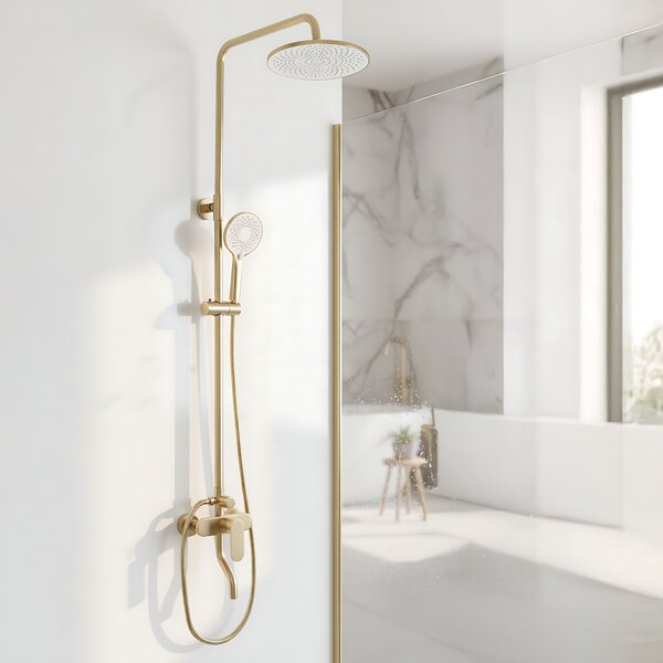 Shower set REA DROP Brush Gold