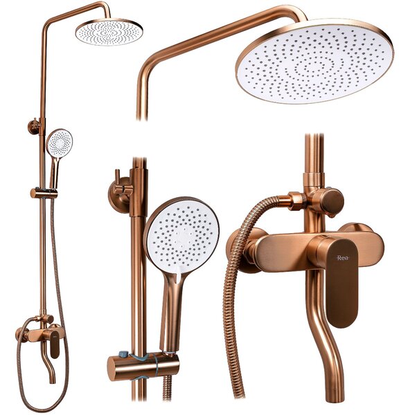 Shower set REA DROP Brush Copper