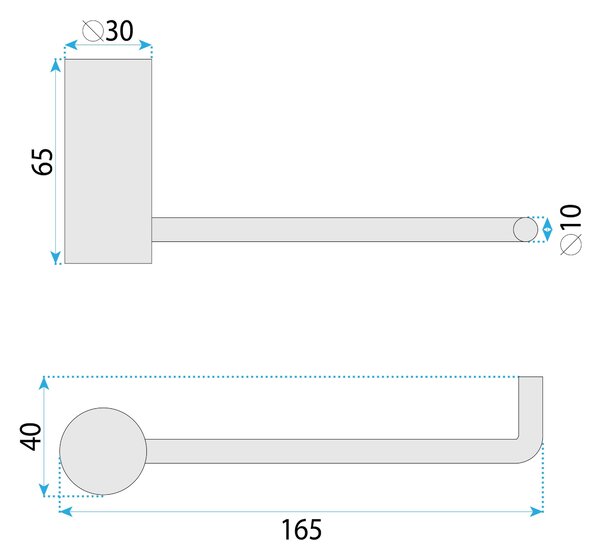 Bathroom hanger 9711A Prism Brush Nickle